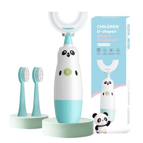Meqtpomy vista frontal en forma de panda que anima al cepillado