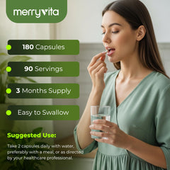 MERRY VITA etiqueta con ingredientes y ventaja de transparencia y calidad