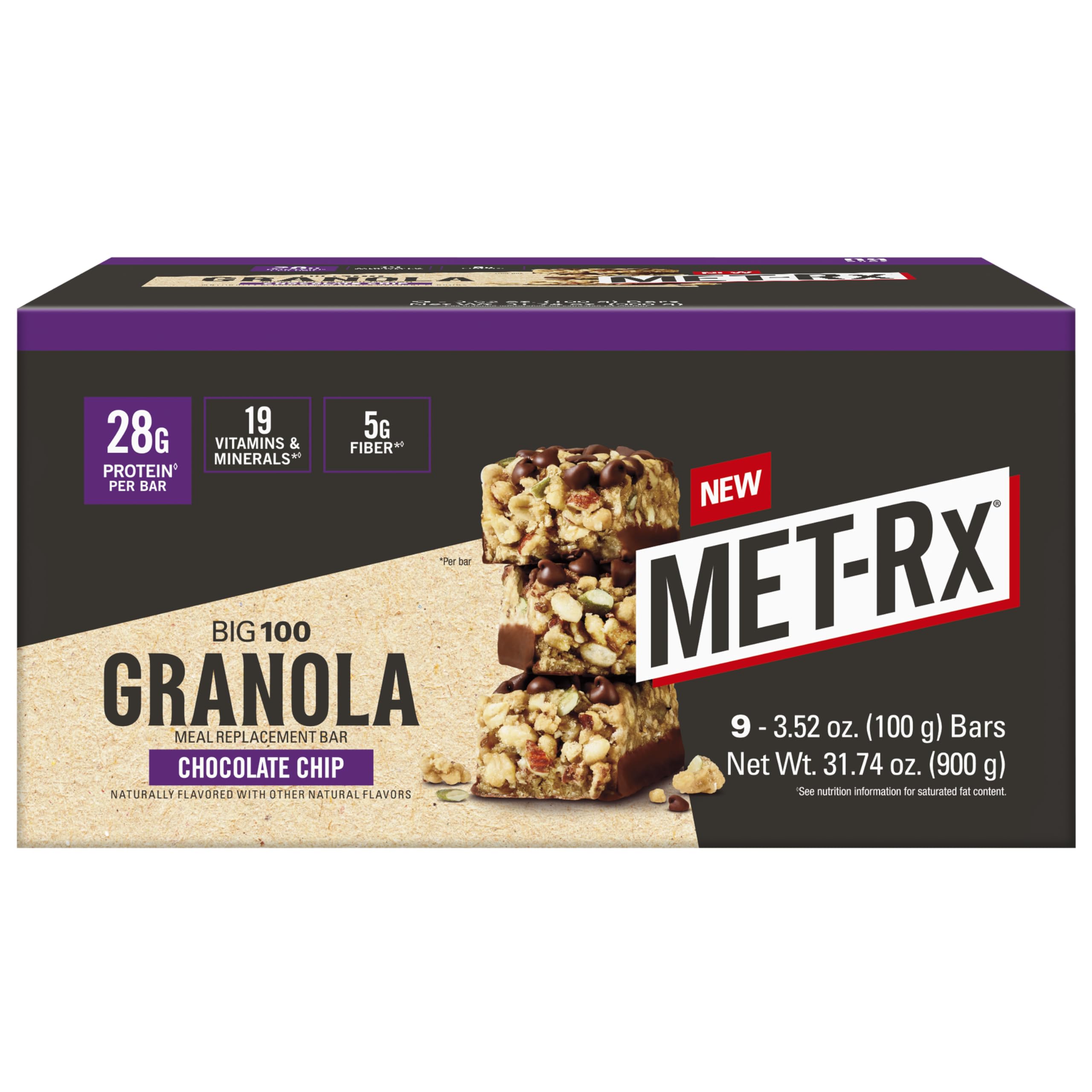MET-Rx empaque frontal mostrando envase y beneficio proteico