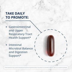Metagenics CandiBactin etiqueta legible resaltando ingredientes activos y dosis