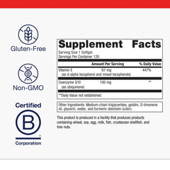 Closeup of Metagenics CoQ10 ST-100 softgels for easy daily use