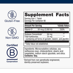 Metagenics etiqueta con ingredientes y información de absorción