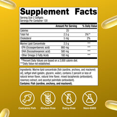 Metagenics etiqueta con información nutricional y pureza testada