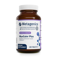 Metagenics MyoCalm Plus frente del empaque mostrando claridad y confianza