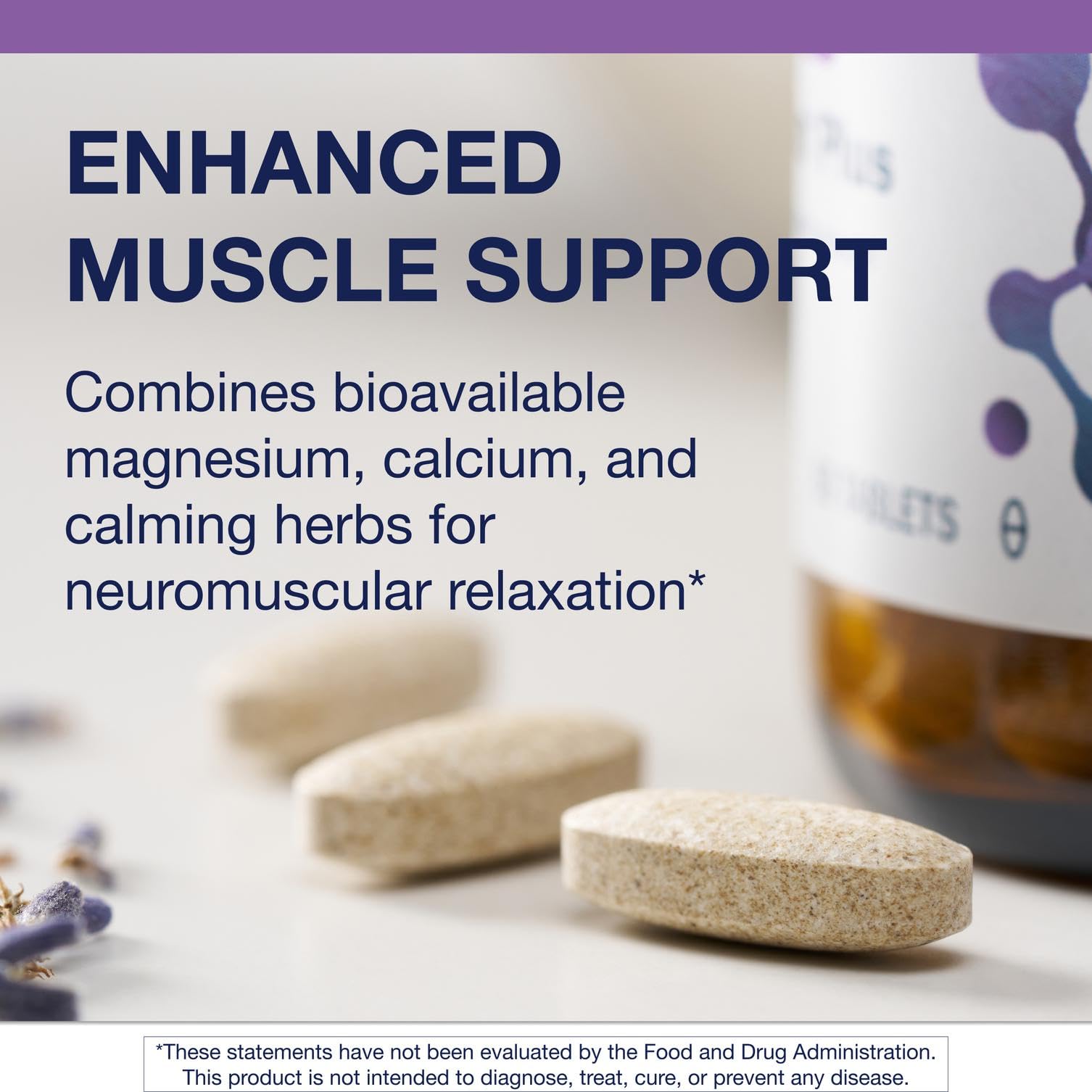 Metagenics MyoCalm Plus ingredientes naturales: pasiflora, valeriana y lemon balm