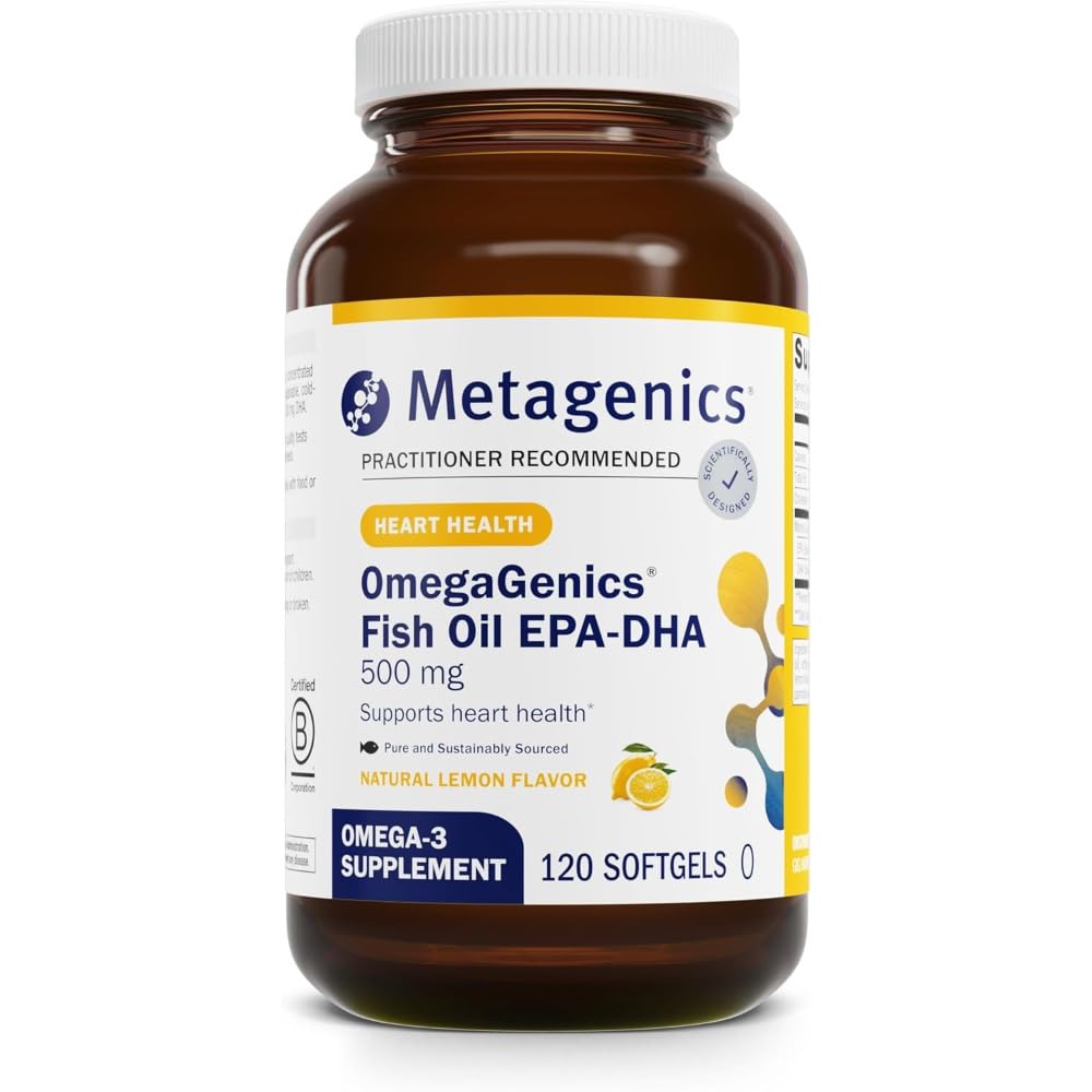Metagenics frontal del envase mostrando la fórmula y beneficios