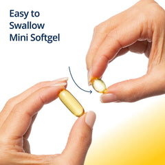 Metagenics aceite de pescado textura brillante destacando pureza
