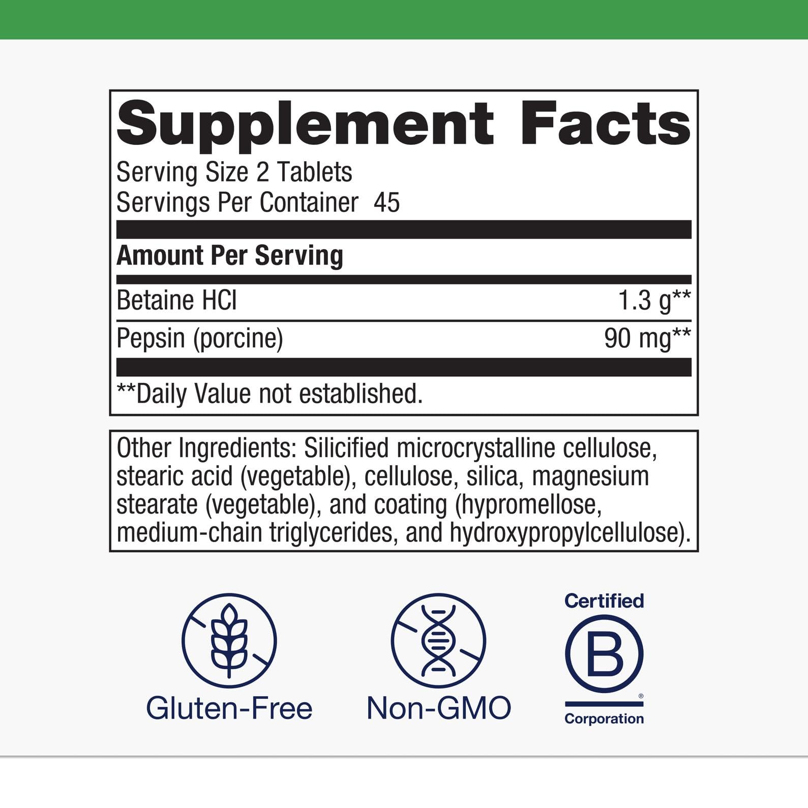 Metagenics SpectraZyme etiqueta nutricional enfocada en dosis y composición