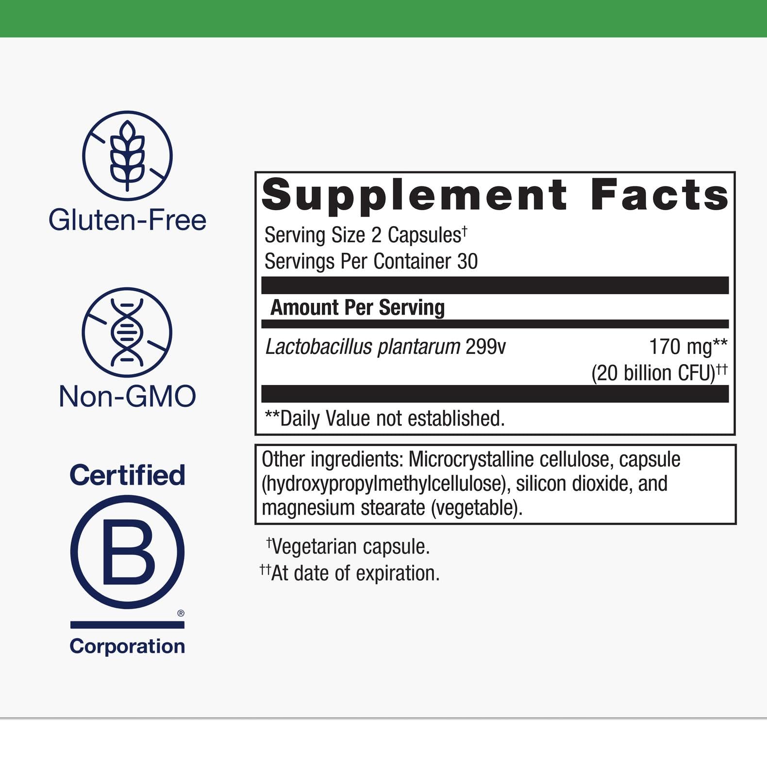 Metagenics etiqueta con información nutricional y confianza en la pureza