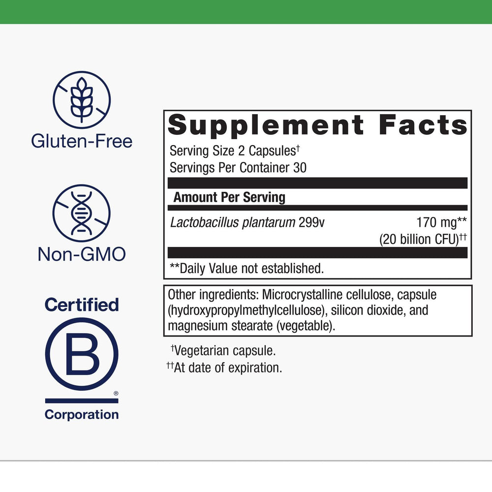 Metagenics etiqueta con información nutricional y confianza en la pureza