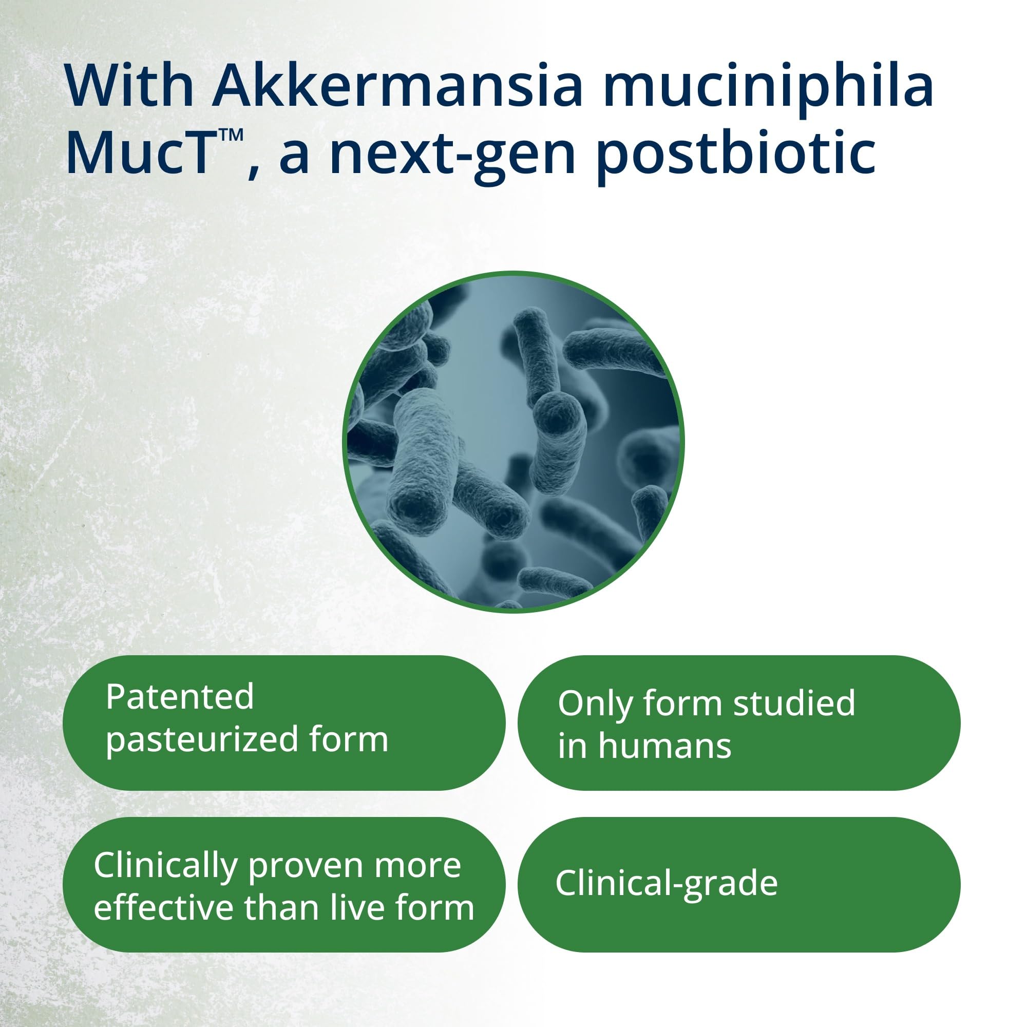 Metagenics representación de Akkermansia destacando diversidad microbiana