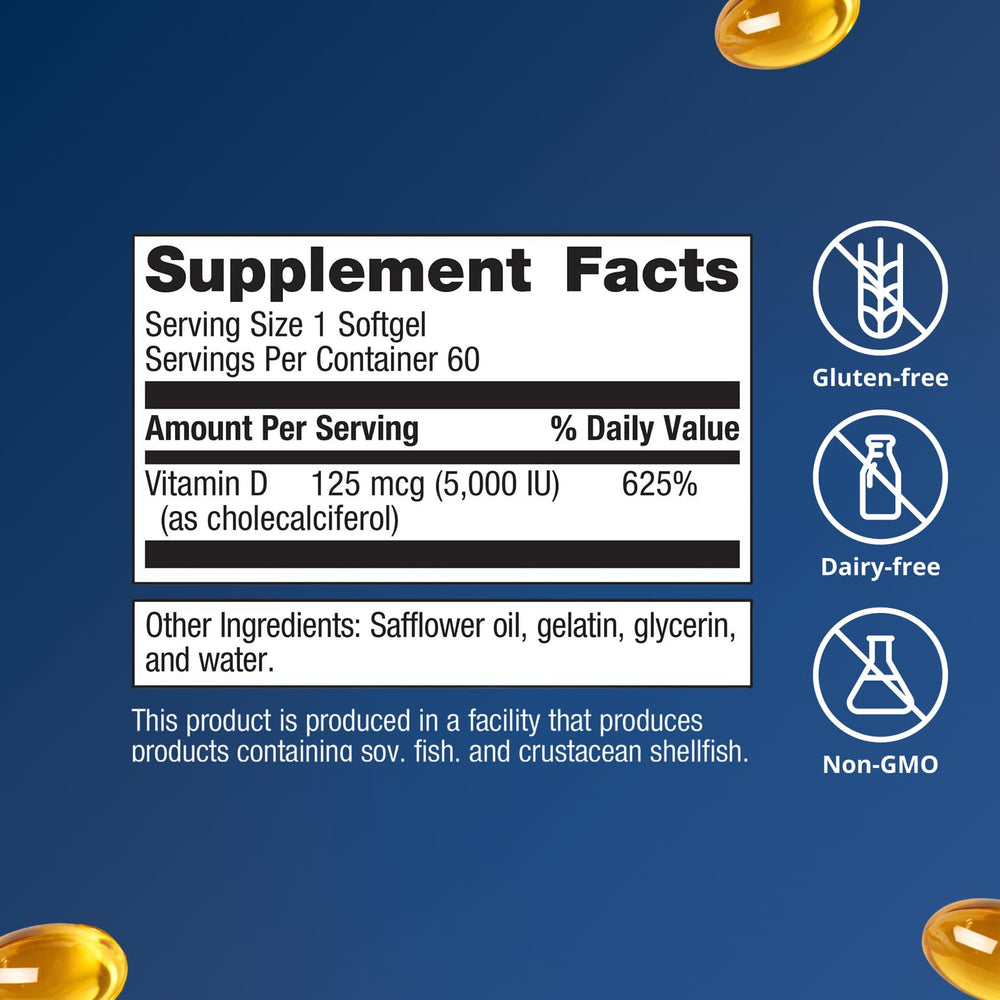Metagenics Vitamin D3 cápsula junto a una moneda para comparar tamaño y dosificación