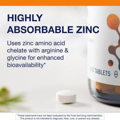 Metagenics Zinc A.G. primer plano de la textura de la tableta para calidad