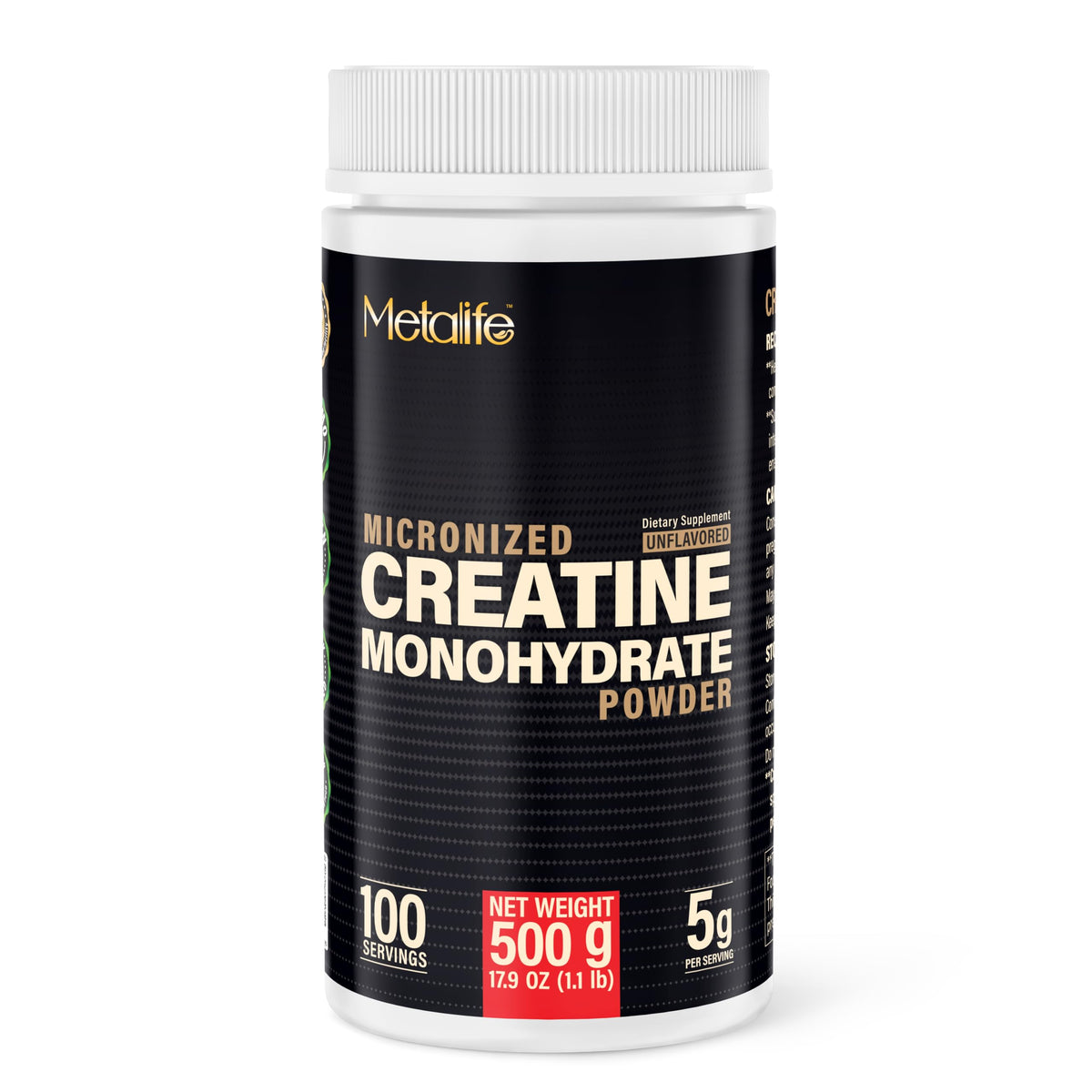 METALIFE envase frontal 500 g muestra pureza y conveniencia