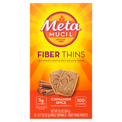 Metamucil en mesa de desayuno canela integración en rutina diaria