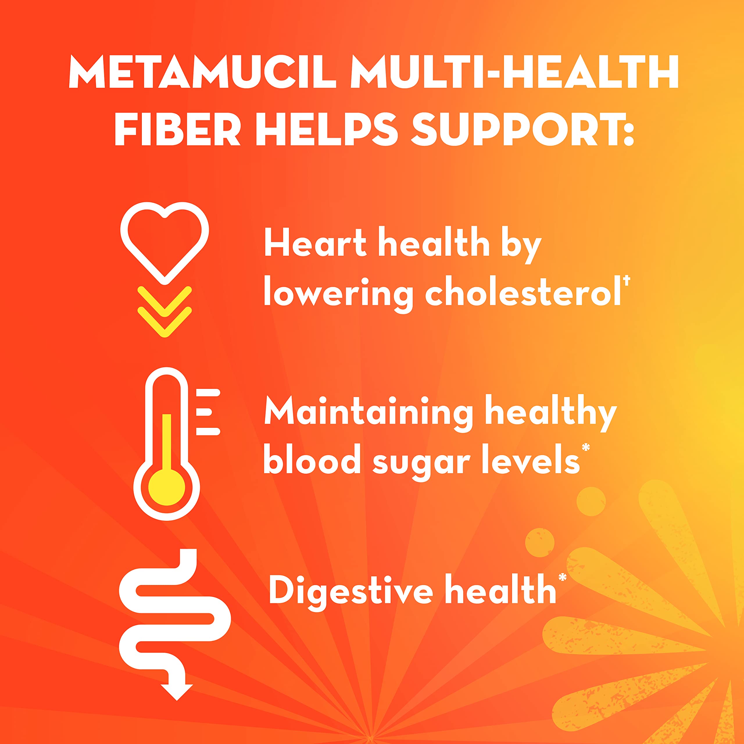 Metamucil psyllium husk cápsulas enfocadas en fibra para salud intestinal.