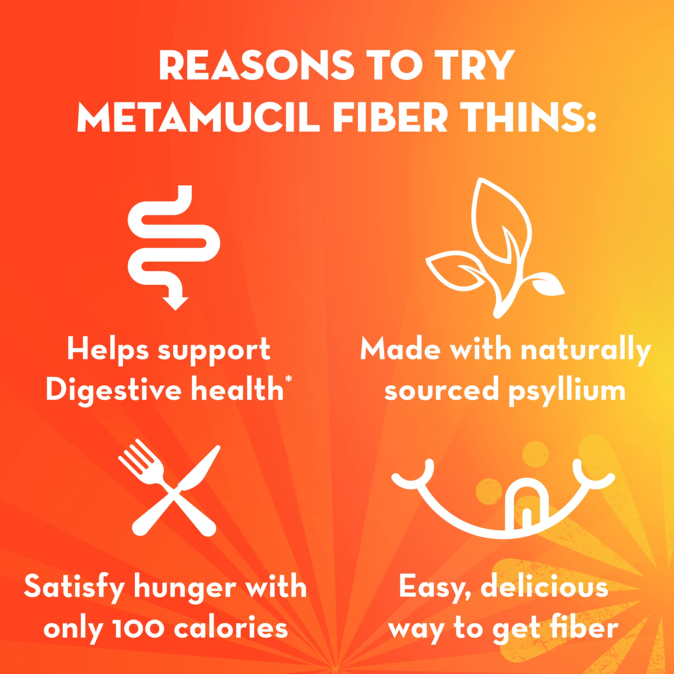 Metamucil envoltorio individual canela portable para meriendas