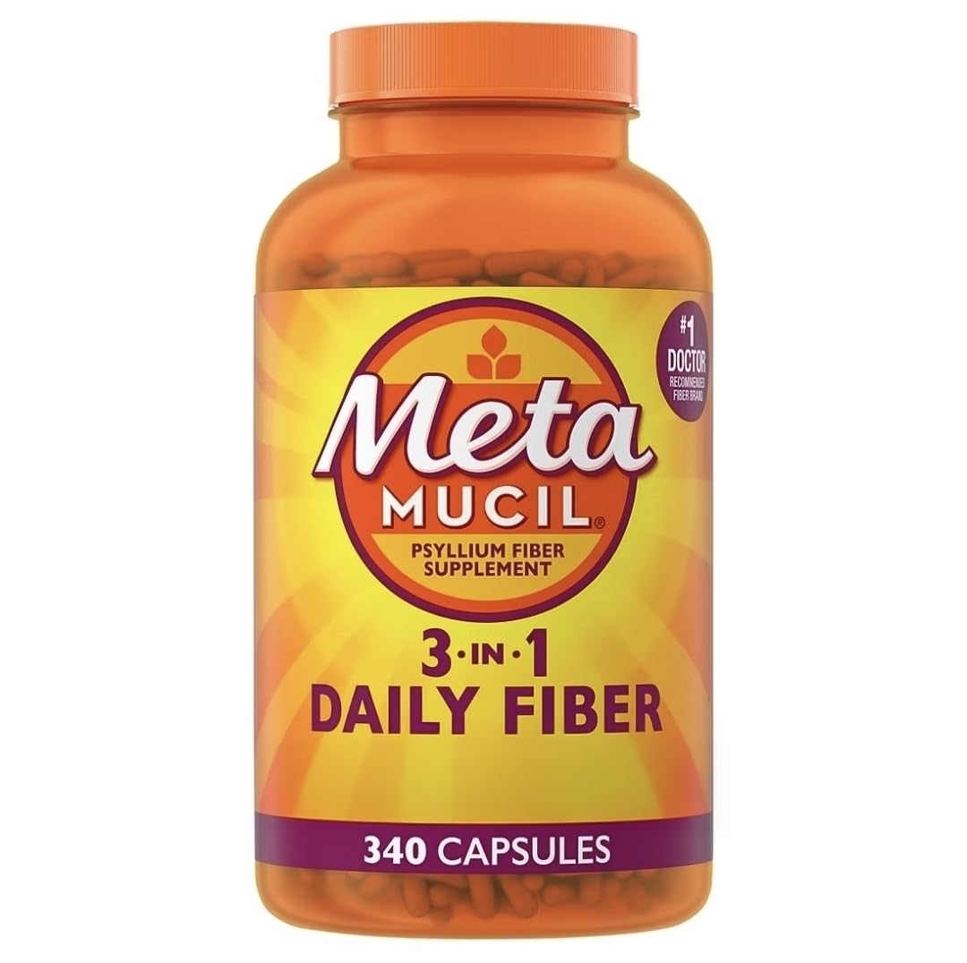 Metamucil frasco frontal mostrando envase grande y valor
