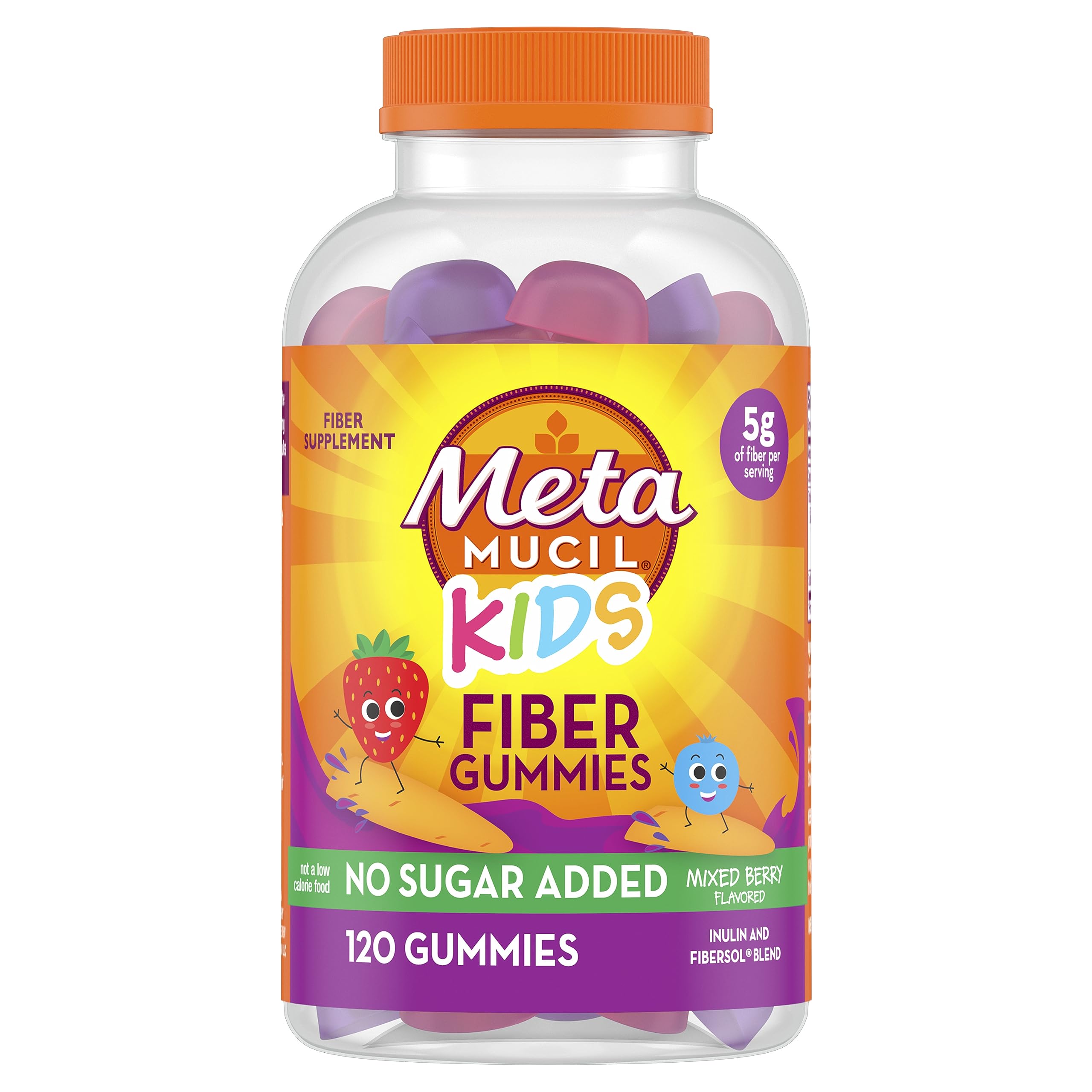 Metamucil gomitas vista frontal y beneficios sin azúcar