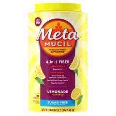 Metamucil envase frontal limonada mostrando nombre de marca y tamaño
