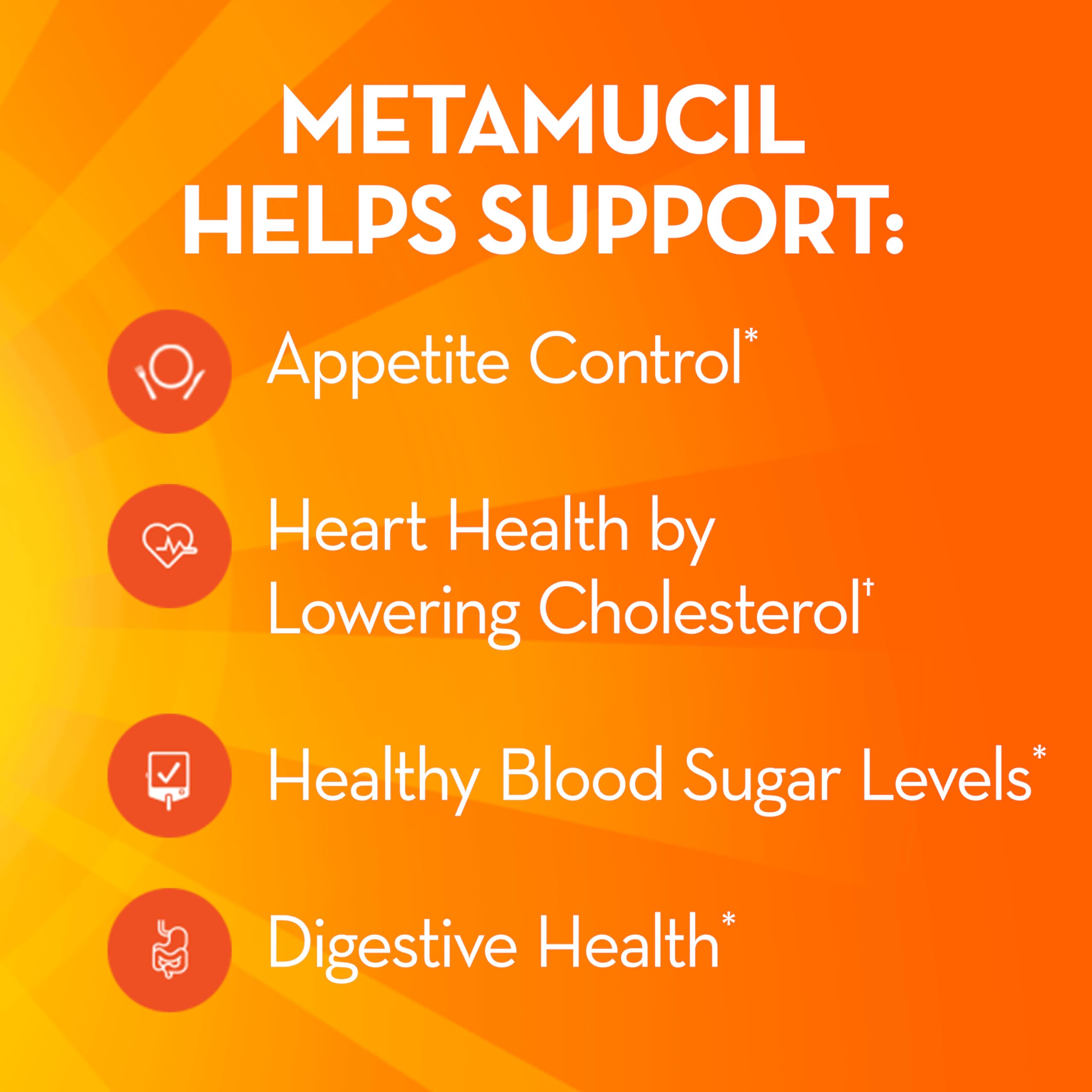 Metamucil textura del polvo de psyllium, fácil de mezclar y sin azúcar
