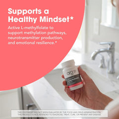 MethylPro etiqueta detallada con información de L‑methylfolate y pureza