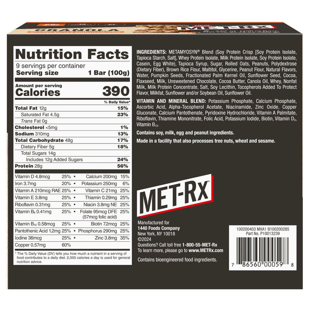MET-Rx barrita en mano antes de entrenar, conveniente para energía inmediata