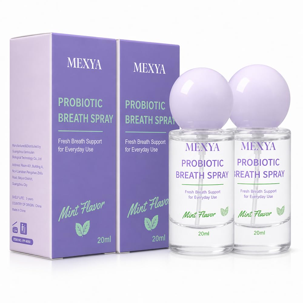 MEXYA spray probiótico frontal mostrando diseño y portabilidad