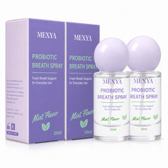 MEXYA spray probiótico frontal mostrando diseño y portabilidad