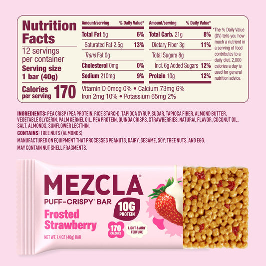 Mezcla primer plano de textura crujiente destacando el puff saludable