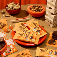 Mezcla barrita en mochila ideal para llevar y comer fuera