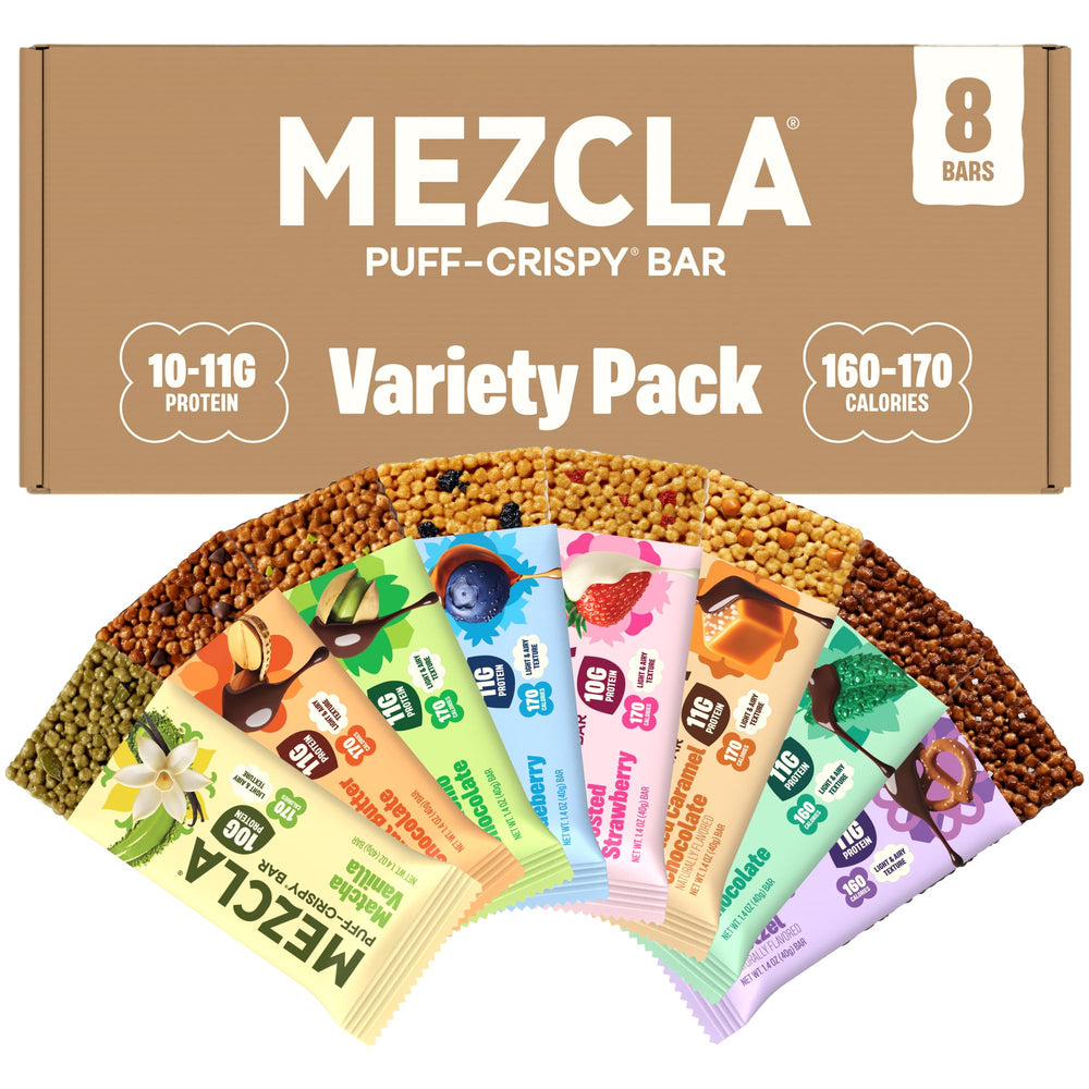 Mezcla empaque frontal mostrando la variedad y conveniencia