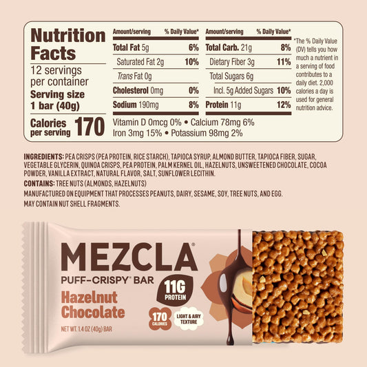 Mezcla detalle de textura puff-crispy que aporta crocancia