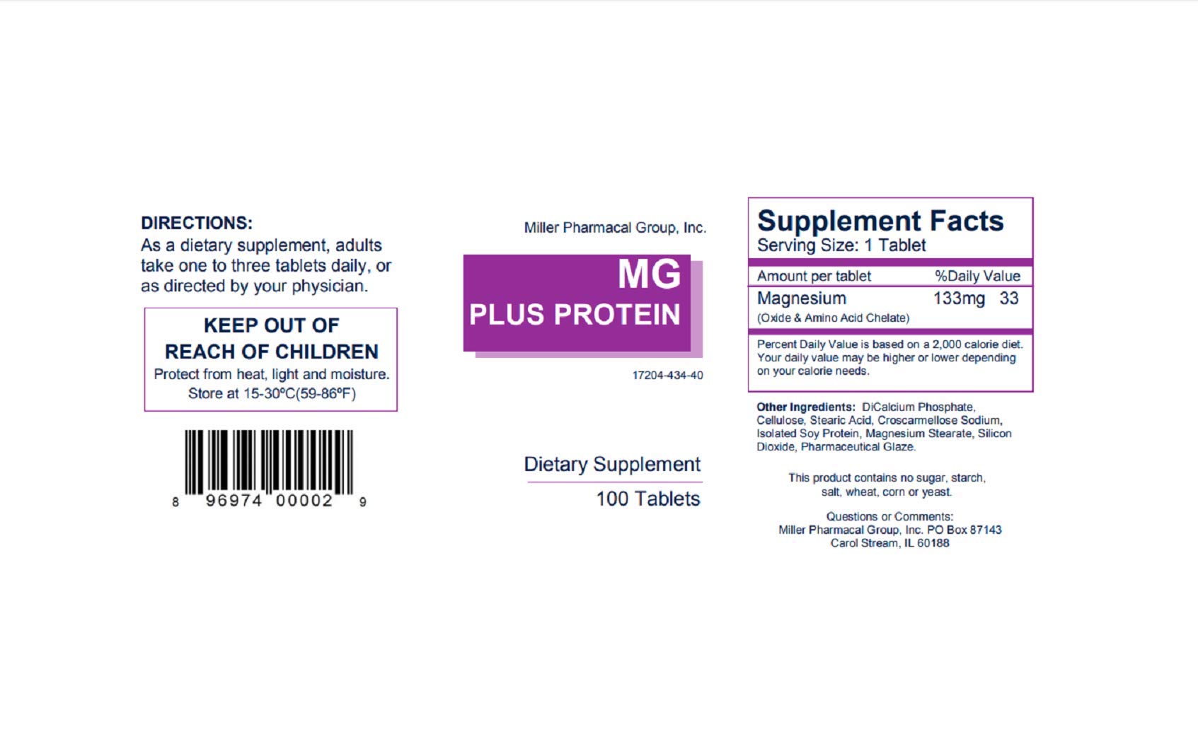 Mg Plus Protein primer plano de una tableta mostrando textura y tamaño práctico