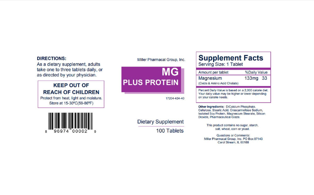 Mg Plus Protein primer plano de una tableta mostrando textura y tamaño práctico