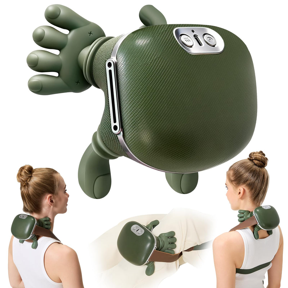 Mgfdget vista frontal del masajeador 4D con diseño ergonómico y alivio visible