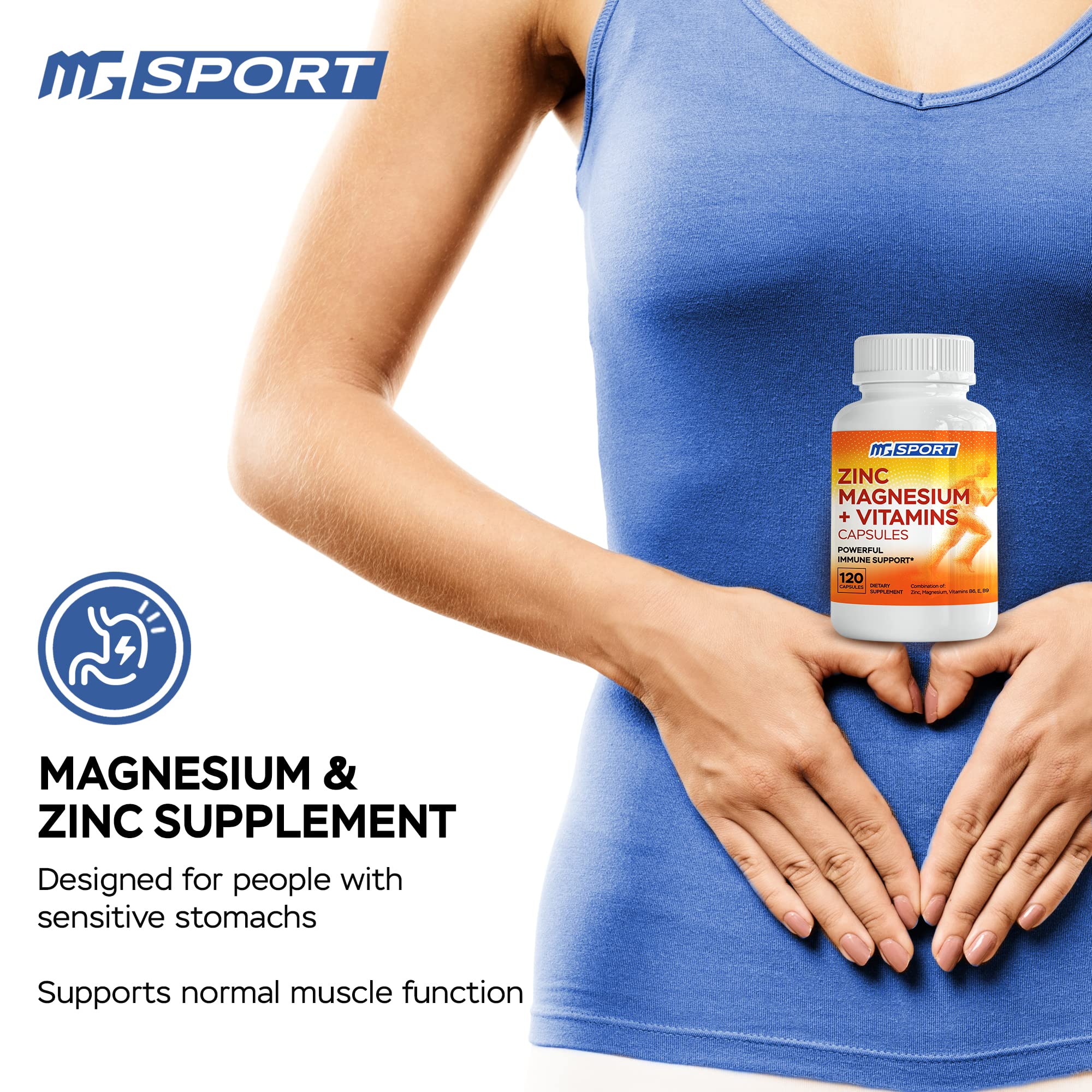 Cápsula MgSport sostenida en mano mostrando tamaño real y facilidad de ingestión