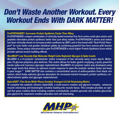 MHP Dark Matter uso en gimnasio tras entrenamiento para rápida recuperación