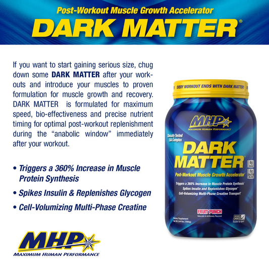 MHP Dark Matter textura de polvo en primer plano para mezcla rápida