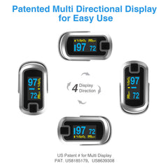 Mibest detalle de pantalla OLED mostrando SpO2 y pulso claramente