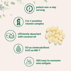 Micro Ingredients softgels junto a aceite de coco mostrando mejor absorción