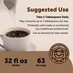 Micro Ingredients vertido en café mostrando mezcla fácil y energía añadida
