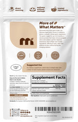 Micro Ingredients etiqueta con lista de ingredientes y certificaciones de calidad