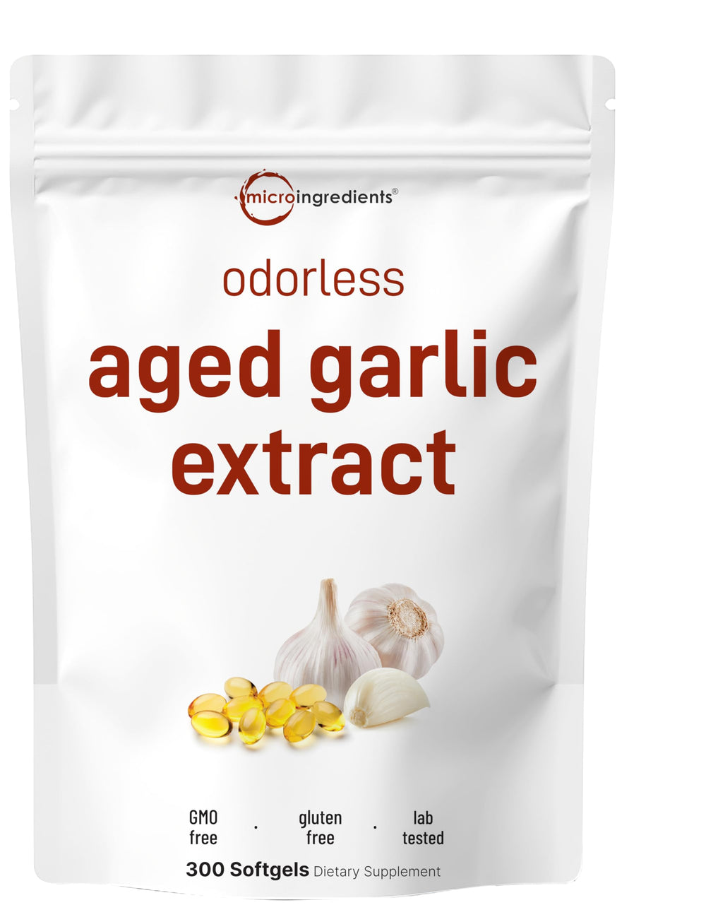 Micro Ingredients frontal del envase mostrando 300 cápsulas y beneficios de calidad