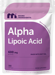 Micro Ingredients envase frontal mostrando 300 softgels y beneficios claros