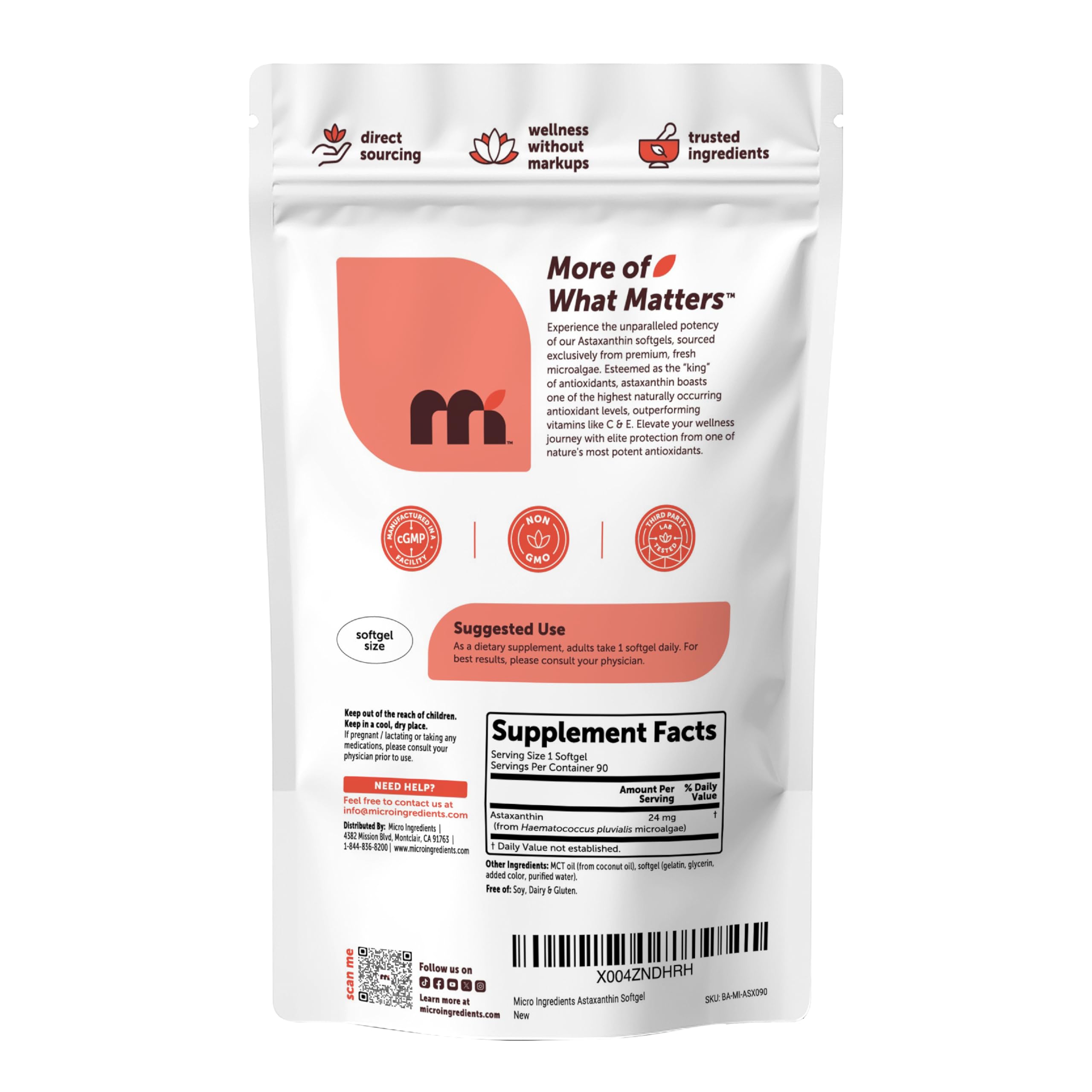 Micro Ingredients cápsula al lado de desayuno, integración fácil en la rutina diaria