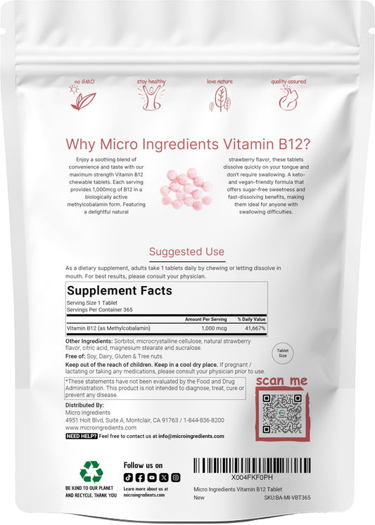 Micro Ingredients textura de tableta masticable mostrando forma y beneficio de fácil disolución