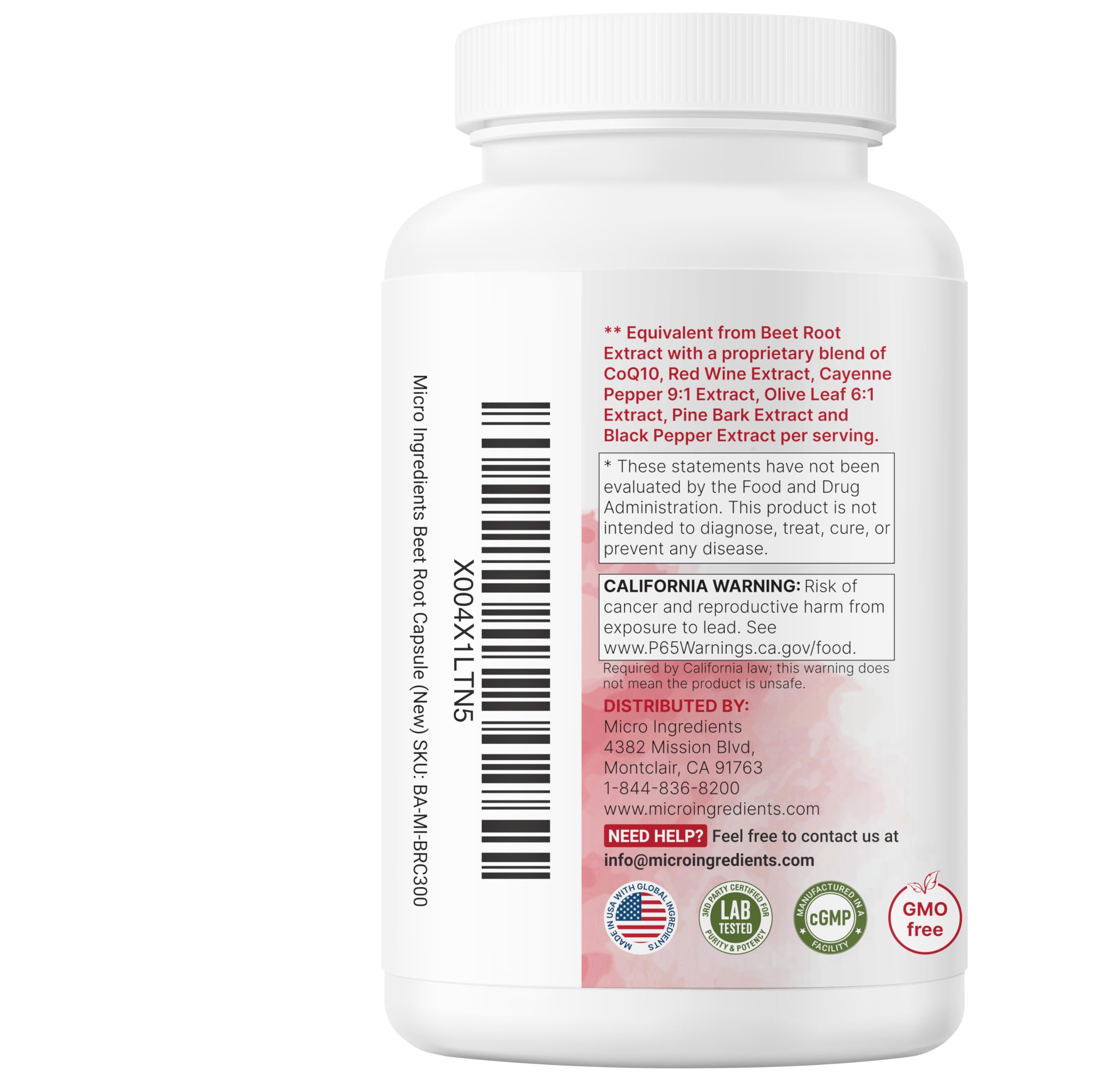 Micro Ingredients persona activa sosteniendo botella, complemento para rutina
