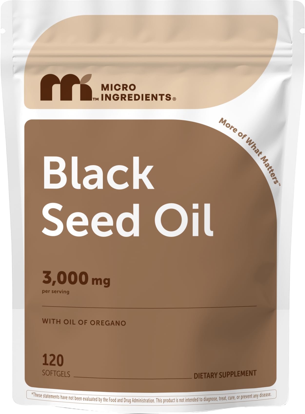 Micro Ingredients frontal del envase mostrando 120 softgels y ventaja de alta potencia