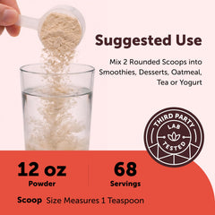 Micro Ingredients cucharita con porción de camu camu mostrando facilidad de dosificación